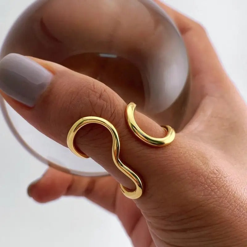 Vintage Ring mit exklusivem Design, plattiert mit 18K Gold