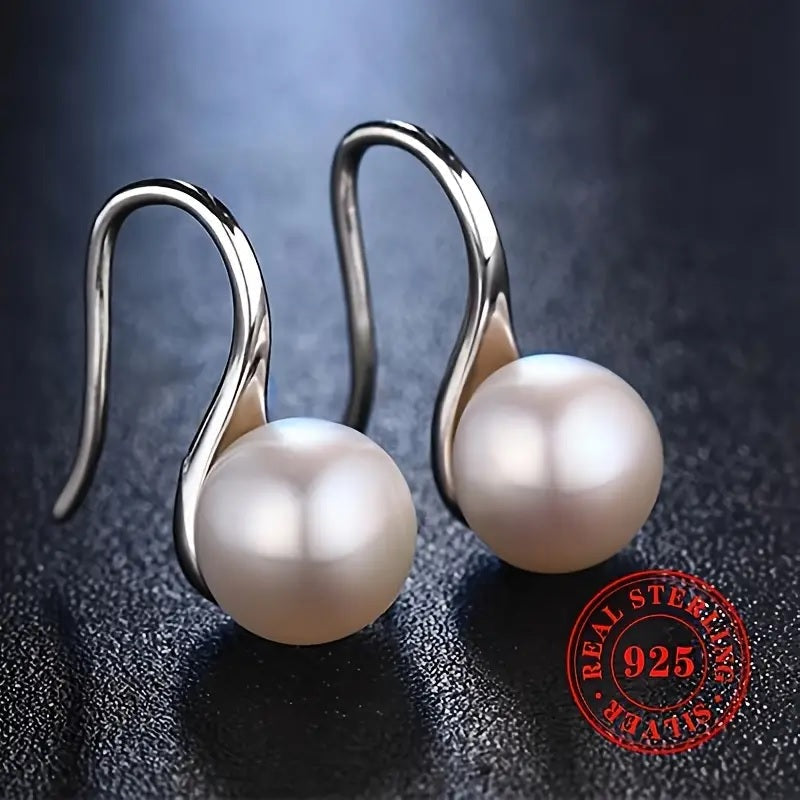 Naturperlen und 925 Silber Ohrringe