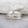 Vintage 925 Silber Ring mit 18k vergoldeten Fäden