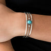Set aus 3 Boho Armbändern aus 925 Silber und Natursteinen