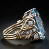 18-karätiges Gold und 925er Silber, Vintage-Ring mit aufwendigem Knotendesign