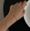 Vergoldetes Armband 18 Karat vergoldet mit Multi-Perlen