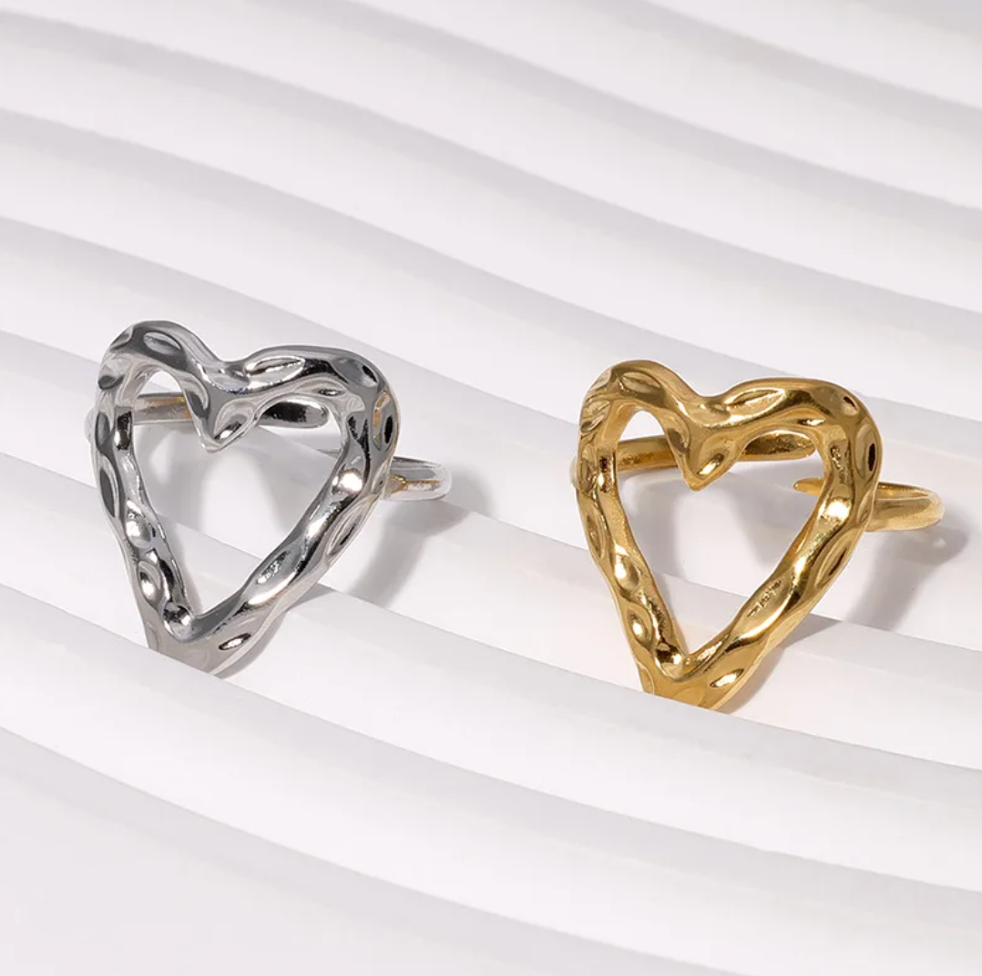 Ring mit böhmischem Herz aus 925er Sterlingsilber