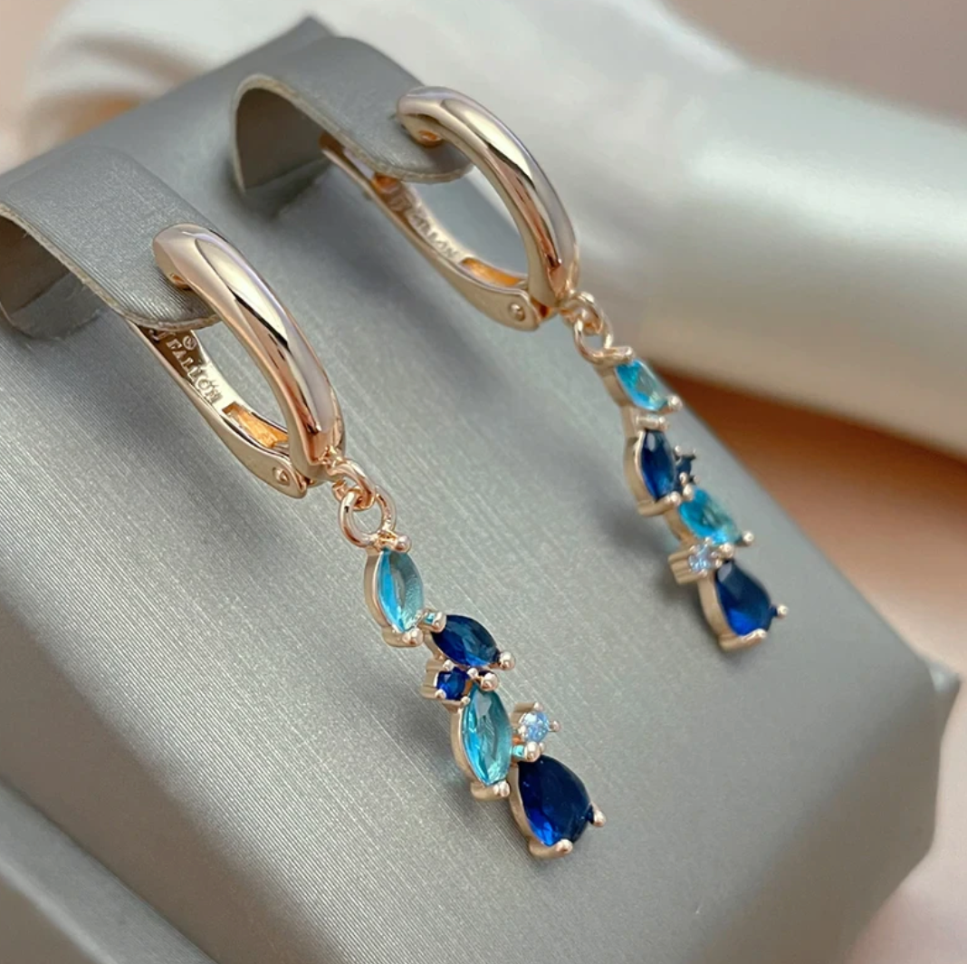 Set aus Meerestränen mit 18 Karat Roségoldplattierung