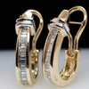 Vintage 18K vergoldete Ohrringe mit quadratischem Zirkonia