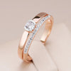 18K Roségold plattiert doppelter Zirkonia Ring