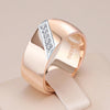 18K Roségold Plattiert Luxus natürlichen Zirkon 9mm