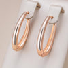 Trendy glänzende Ohrringe in 18K Rose Gold Plating