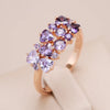 18K Roségold plattiert Brillant Lila Natürlicher Zirkon Ring - AC