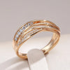Ring Linien der Liebe mit Zirkonen aus 18 Karat Rosévergoldung