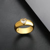 Vintage 18K vergoldeter Ring mit kleinem Herz