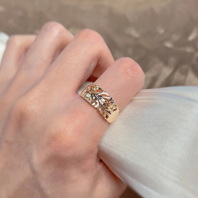 18K Roségold vergoldet mit Blumen und Gänseblümchen