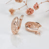 18K Roségold plattiert Luxus Hollow Blume Knopf Ohrringe - AC