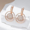 Ohrringe mit Kreisen und Zirkonen in 18 Karat Roségoldplattierung