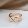 18K Roségold plattiert Seal Ring mit kleinen kubischen Zirkonias