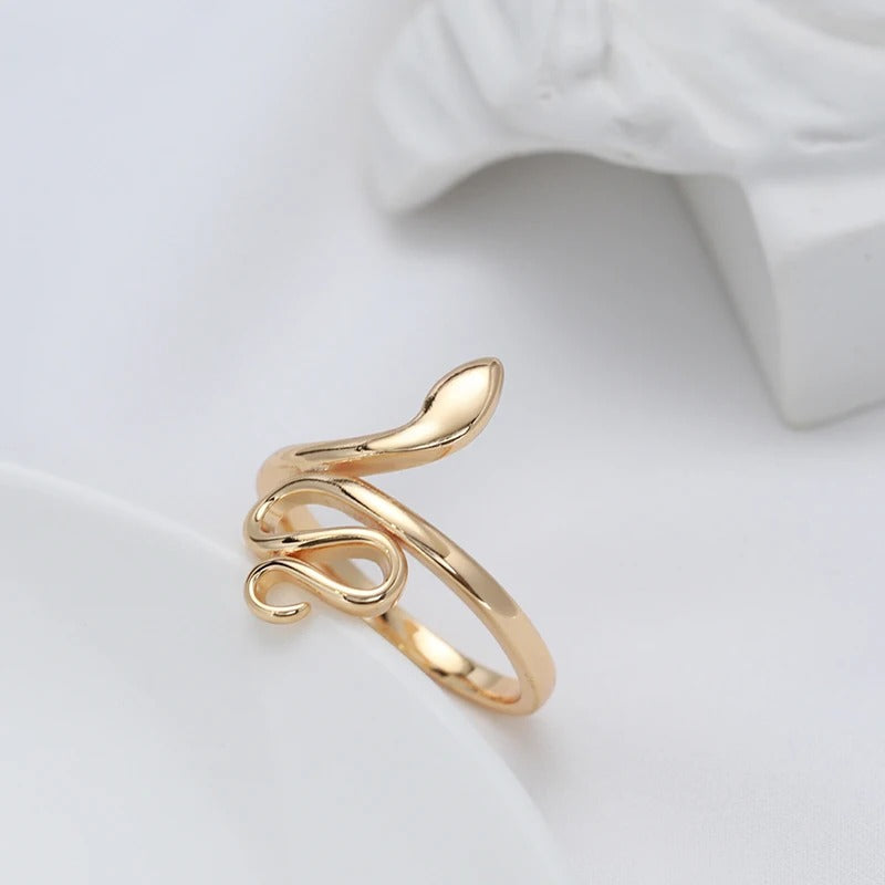 18K Roségold Plattiert eleganter Schlangenring
