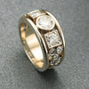 Vintage-Ring aus Sterlingsilber mit natürlicher Zirkonia-Einlage