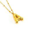 18K vergoldet Licht Gold Globus Initiale Blase Buchstabe Halskette