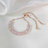 Silberarmband mit Kristallen und 18k Rosévergoldung