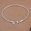 Schlichtes 925 Sterling Silber Armband mit einfachem Kerzenhalter