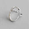 Verstellbarer unregelmäßiger Kugelring aus 925 Sterling Silber